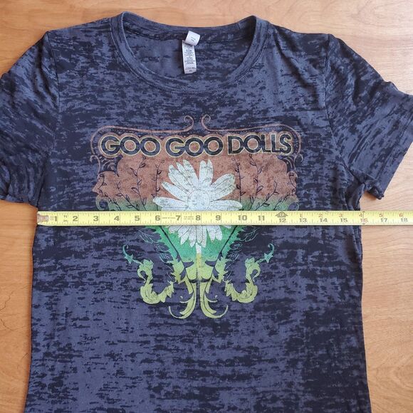 Goo Goo Dolls T Shirt Womens XL Gray Next Level Apparel Burnout Tee Rock Band - Picture 7 of 9